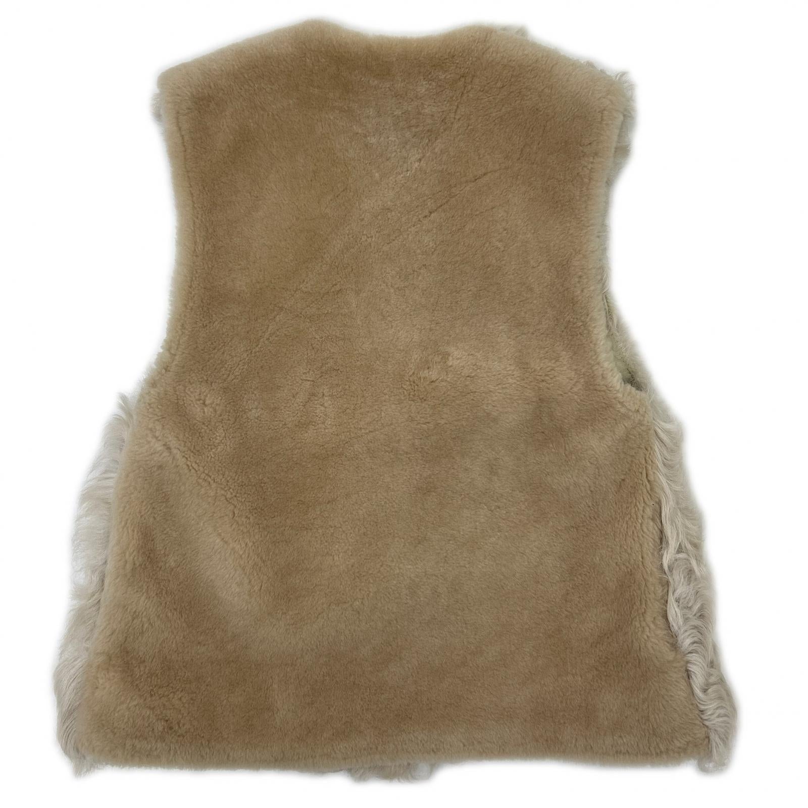 GELLI Gelli 【EFFE BEAMS】 Ivory Short Genuine Shearling Gilet Vest