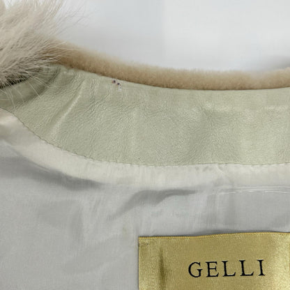GELLI ジェッリ 【EFFE BEAMS】アイボリー ショート リアルムートン ジレ ベスト