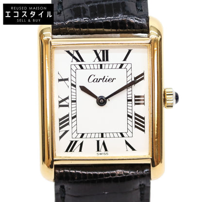 Cartier カルティエ 70年代 SWISS ホワイトローマンダイヤル プレマストタンクLM 手巻き時計 腕時計