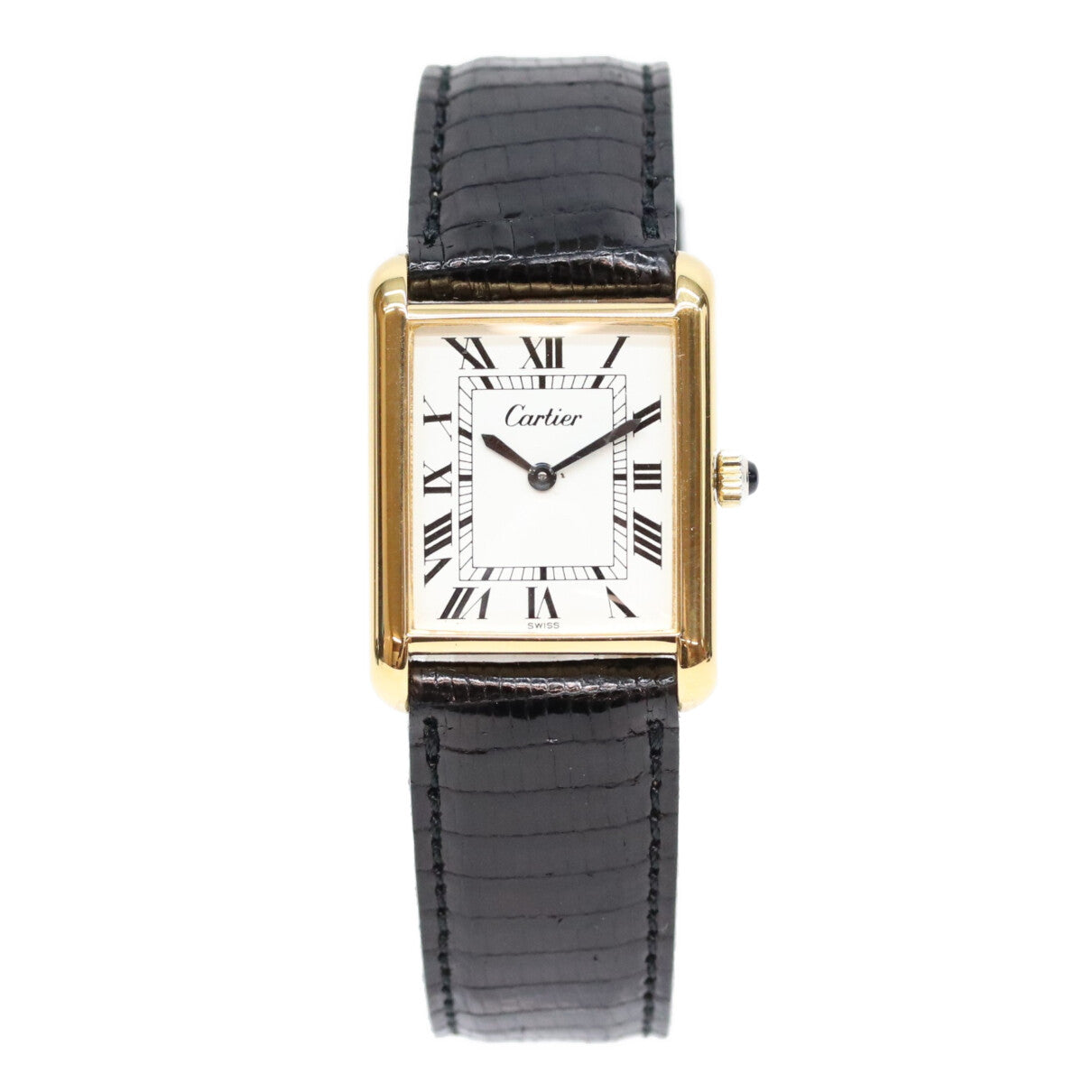 Cartier カルティエ 70年代 SWISS ホワイトローマンダイヤル プレマストタンクLM 手巻き時計 腕時計
