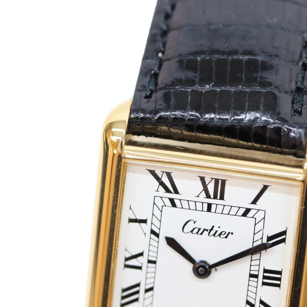 Cartier カルティエ 70年代 SWISS ホワイトローマンダイヤル プレマストタンクLM 手巻き時計 腕時計