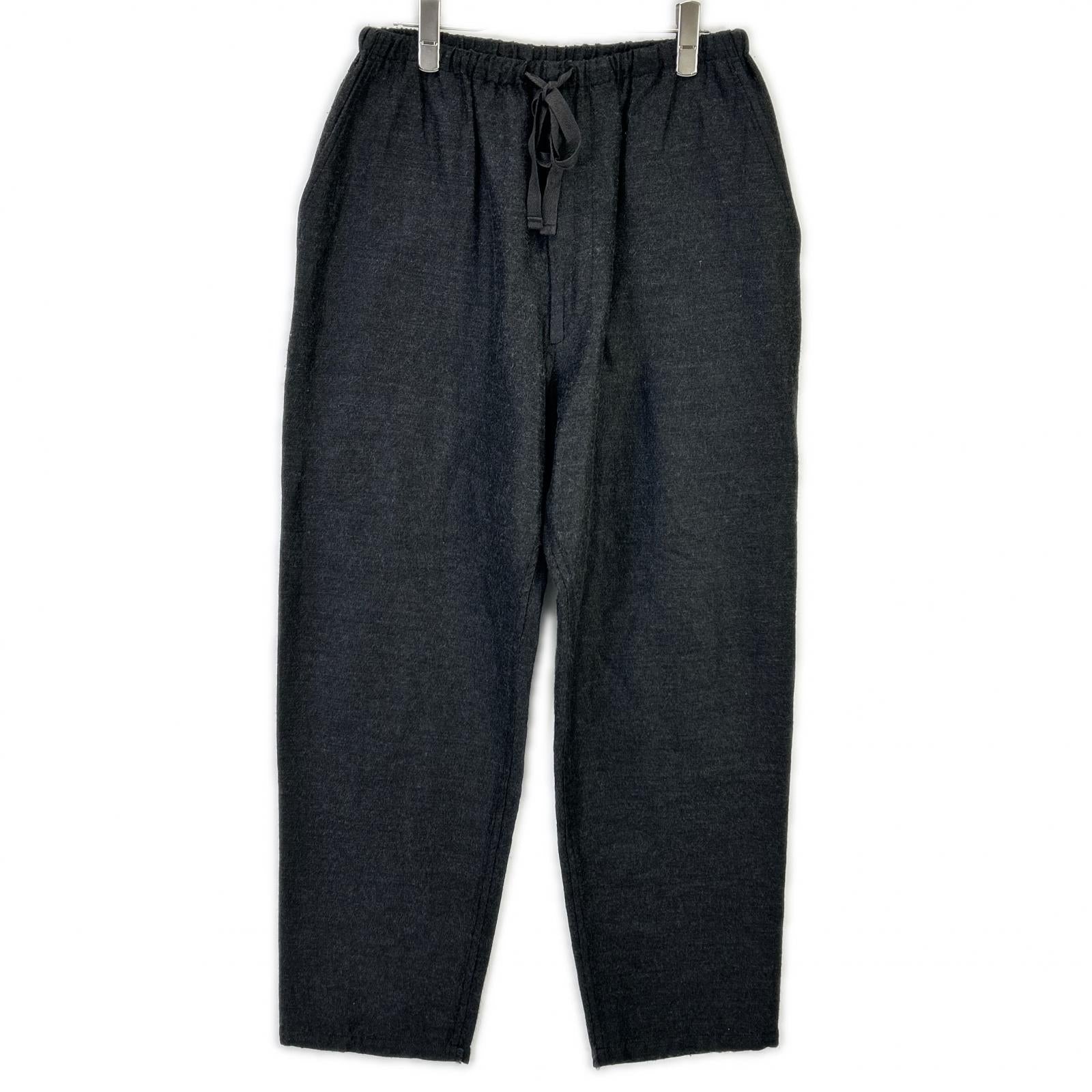 COMOLI コモリ 21AW U03-03002 グレー ウールシルク ドローストリングパンツ ボトムス