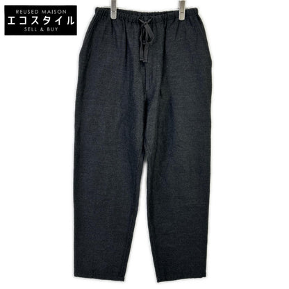 COMOLI コモリ 21AW U03-03002 グレー ウールシルク ドローストリングパンツ ボトムス