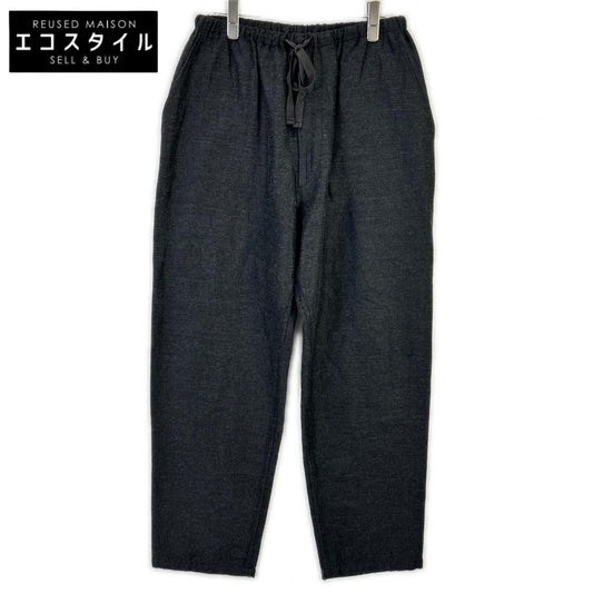 COMOLI コモリ 21AW U03-03002 グレー ウールシルク ドローストリングパンツ ボトムス
