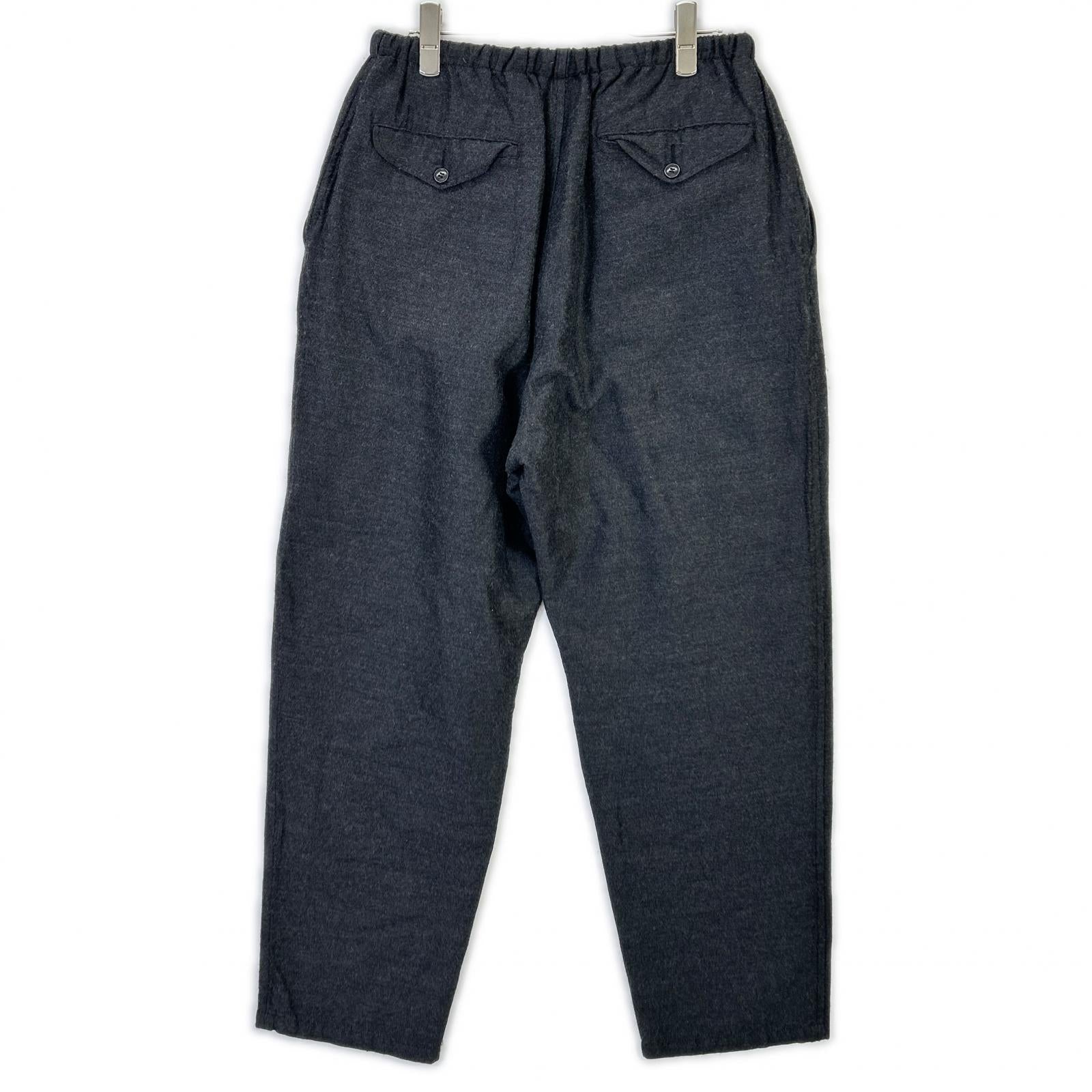 COMOLI コモリ 21AW U03-03002 グレー ウールシルク ドローストリングパンツ ボトムス
