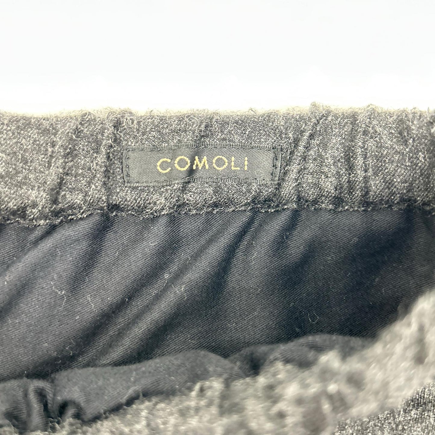 COMOLI コモリ 21AW U03-03002 グレー ウールシルク ドローストリングパンツ ボトムス