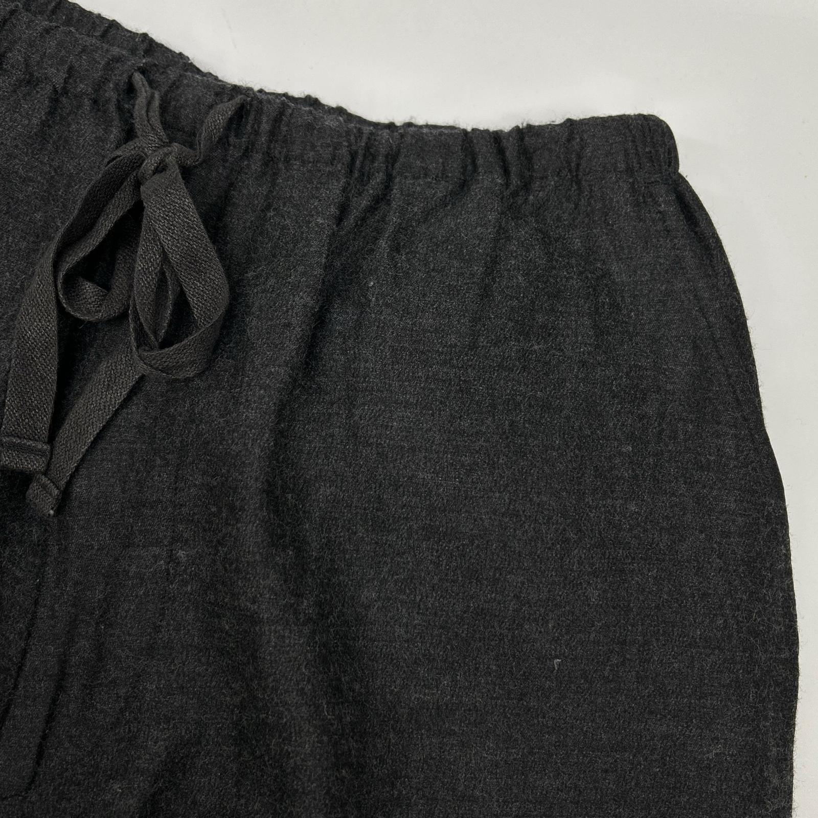 COMOLI コモリ 21AW U03-03002 グレー ウールシルク ドローストリングパンツ ボトムス