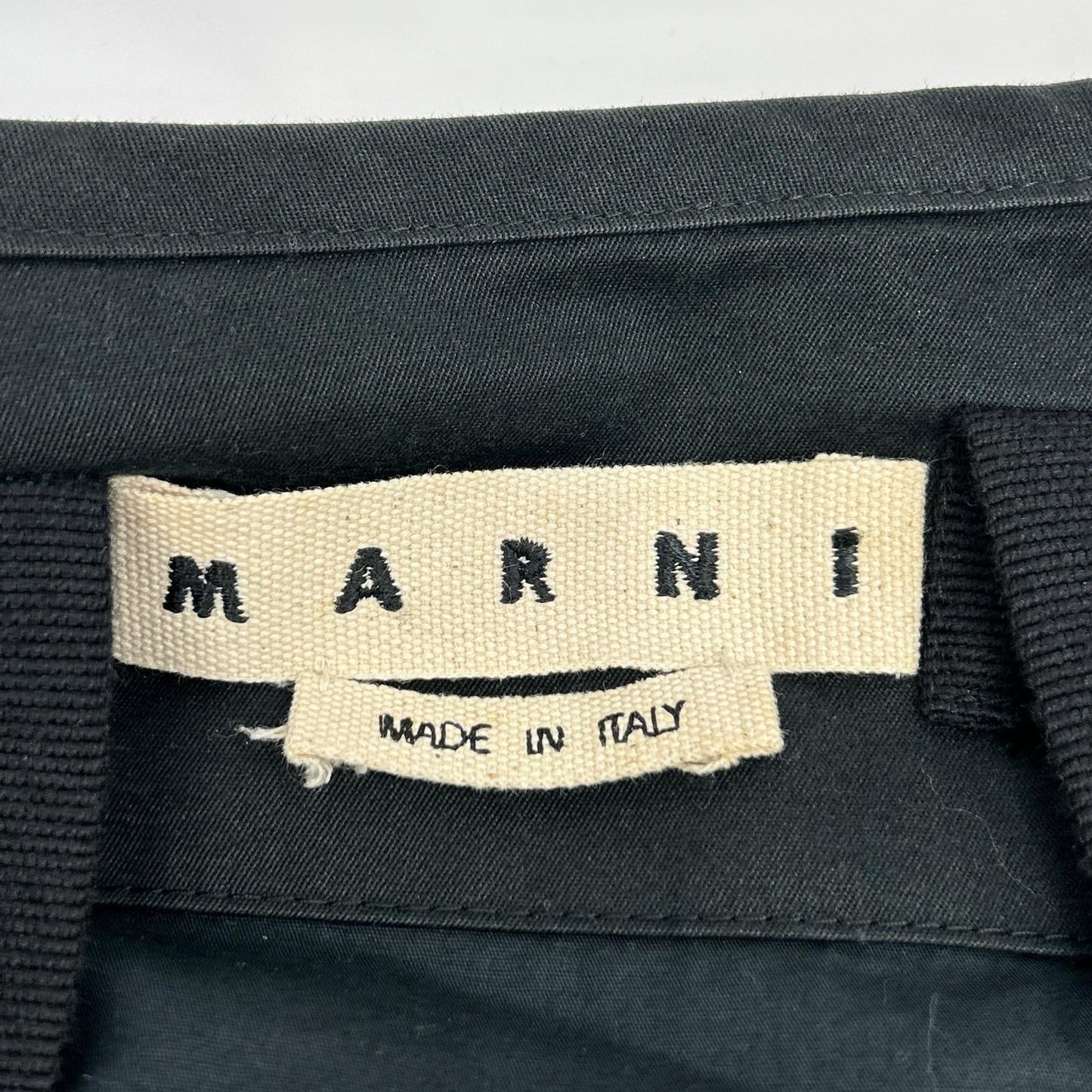 MARNI マルニ ブラック ノーカラー ボンバージャケット ジャケット