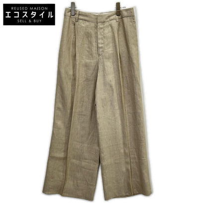 Deuxieme Classe ドゥーズィエムクラス 23SS ベージュ リネンワイドトラウザーパンツ ボトムス