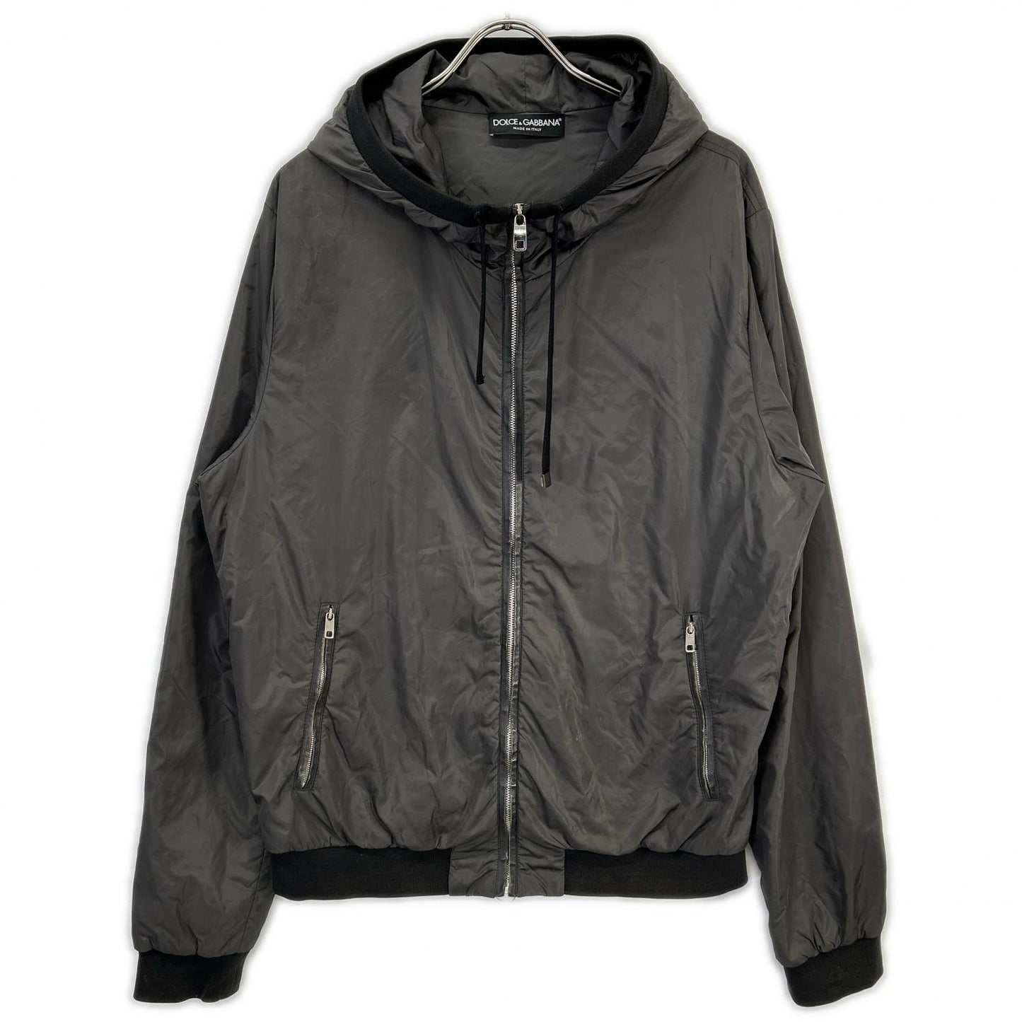 DOLCE&GABBANA ドルチェアンドガッバーナ G9GA8T カーキ ジップアップナイロンパーカー トップス