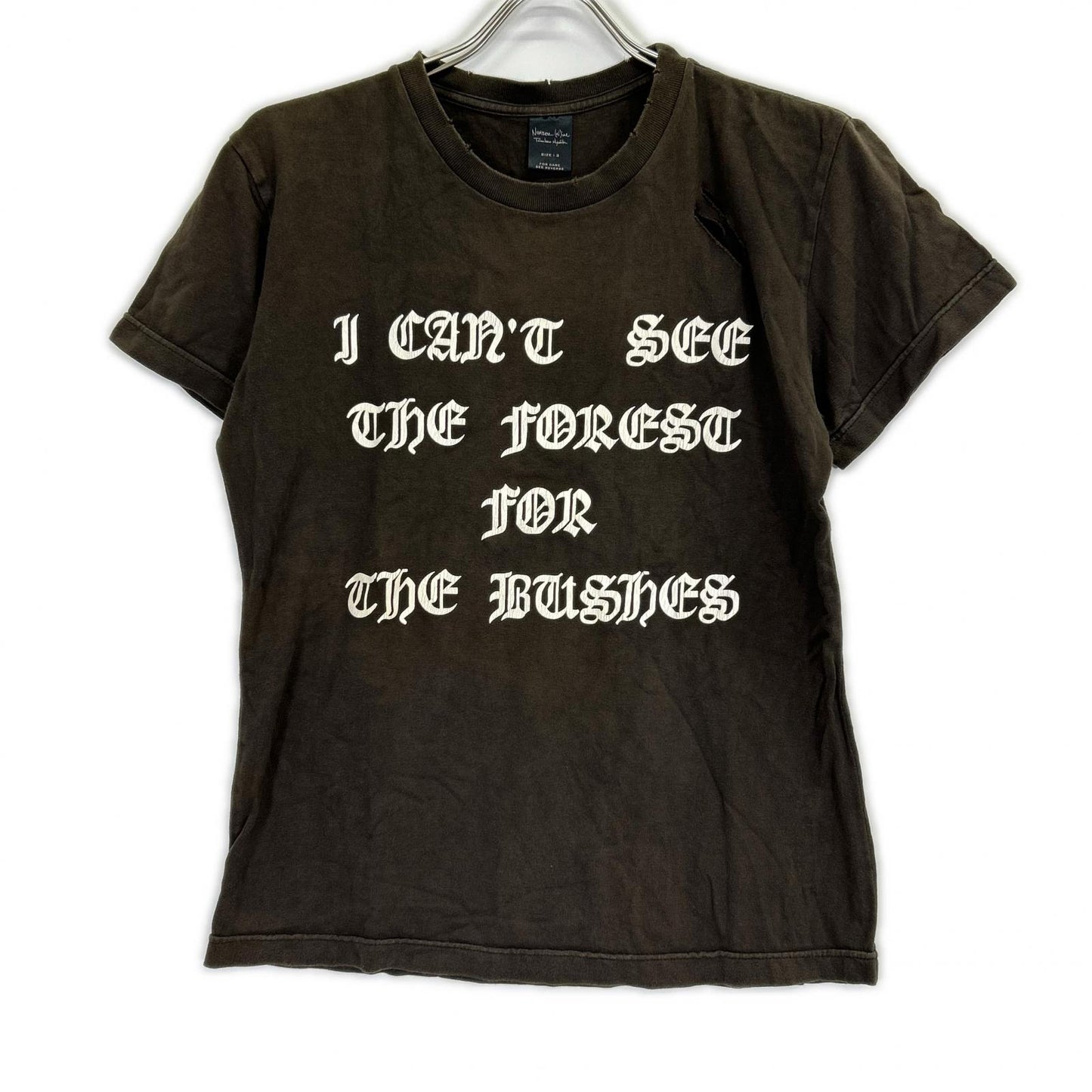 NUMBER (N)INE ナンバーナイン 04AW ブラウン GIVE期 ANTI-WAR ダメージTシャツ トップス