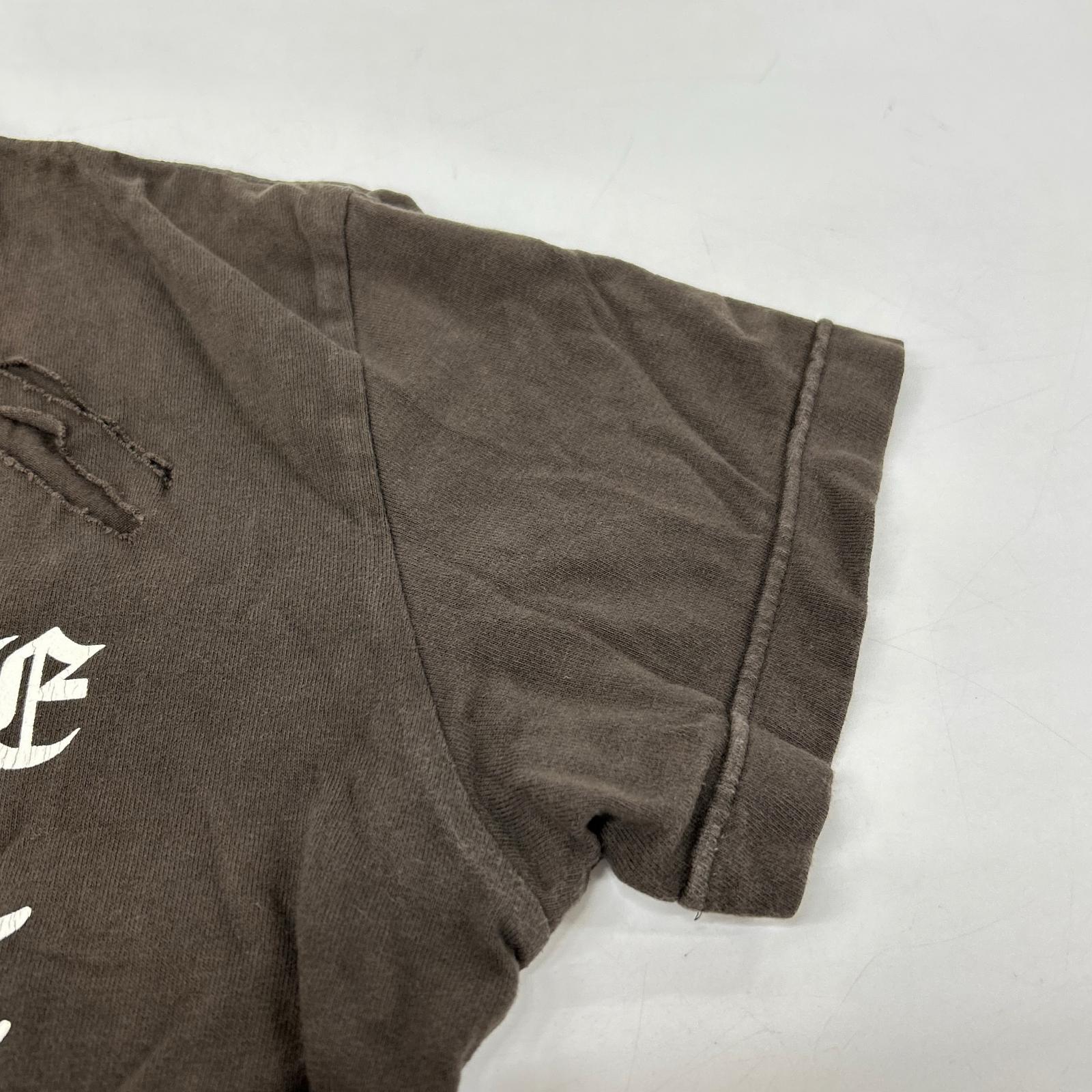 NUMBER (N)INE ナンバーナイン 04AW ブラウン GIVE期 ANTI-WAR ダメージTシャツ トップス
