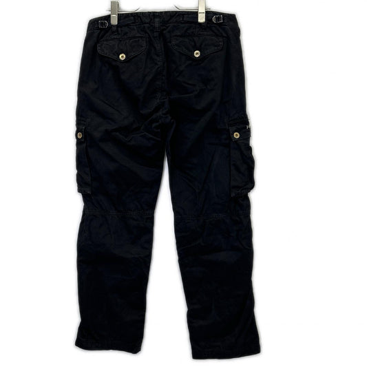 HYDROGEN ハイドロゲン Black 100% cotton logo cargo pants bottoms