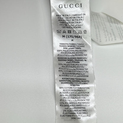 GUCCI グッチ 676100 ネイビー×イエロー GGロゴ ジャカード プルオーバーフーディ トップス