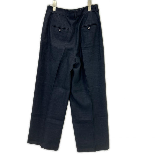 Loro Piana ロロピアーナ FAN1468 ネイビー リネンウール ワイドスラックス ボトムス