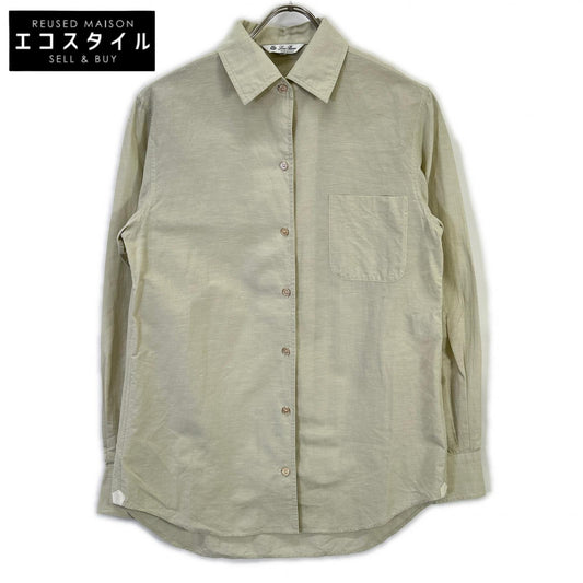 Loro Piana ロロピアーナ FAL1245 ベージュ コットンリネン アンドレシャツ トップス