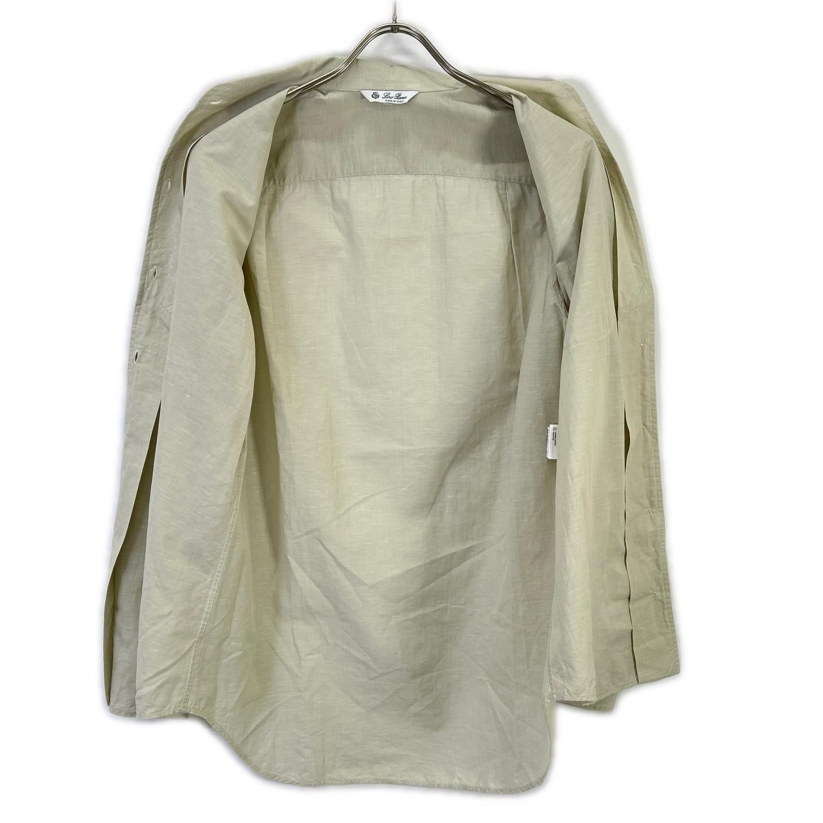 Loro Piana ロロピアーナ FAL1245 ベージュ コットンリネン アンドレシャツ トップス