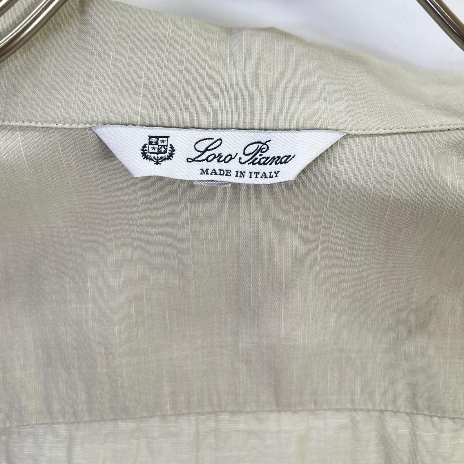 Loro Piana ロロピアーナ FAL1245 ベージュ コットンリネン アンドレシャツ トップス