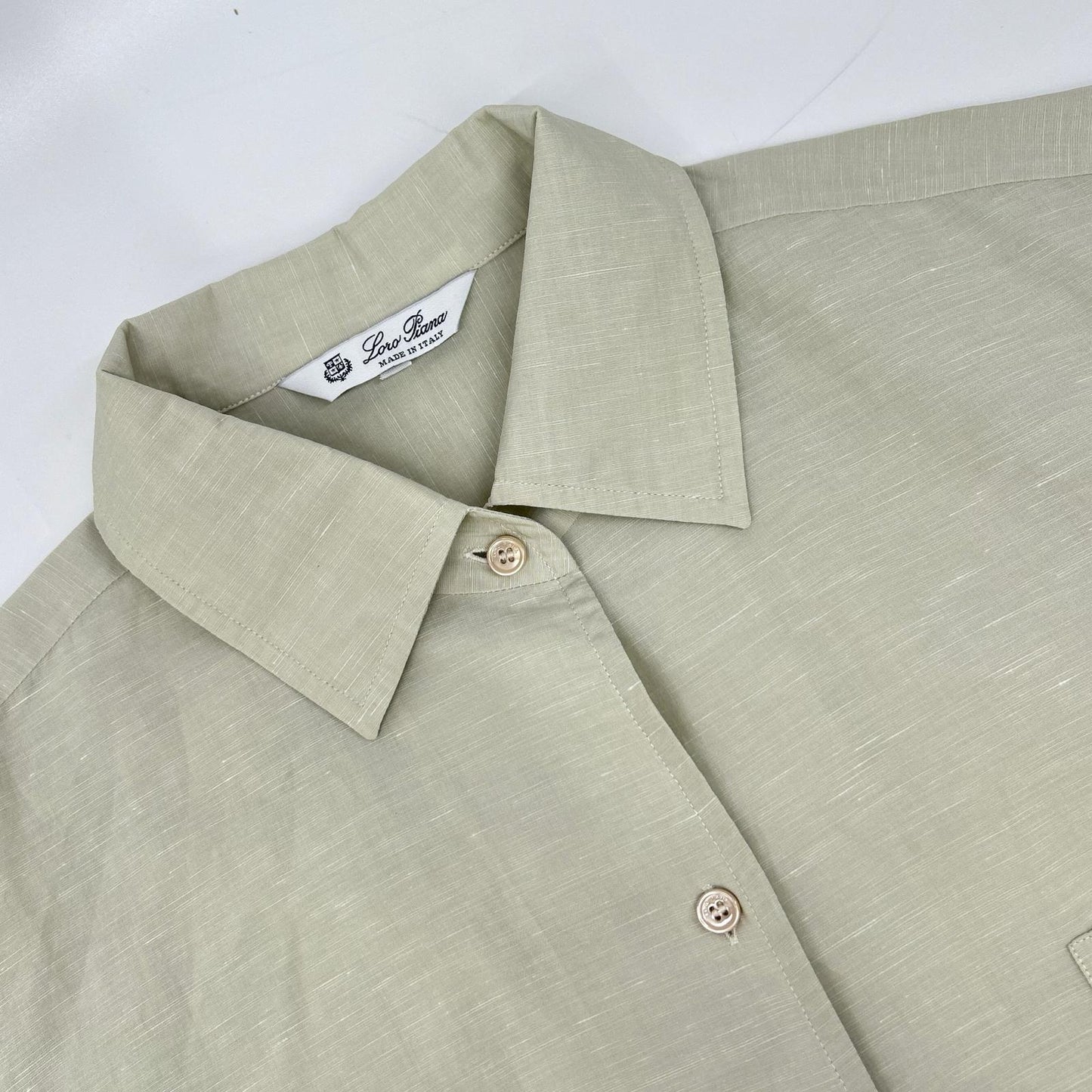 Loro Piana ロロピアーナ FAL1245 ベージュ コットンリネン アンドレシャツ トップス
