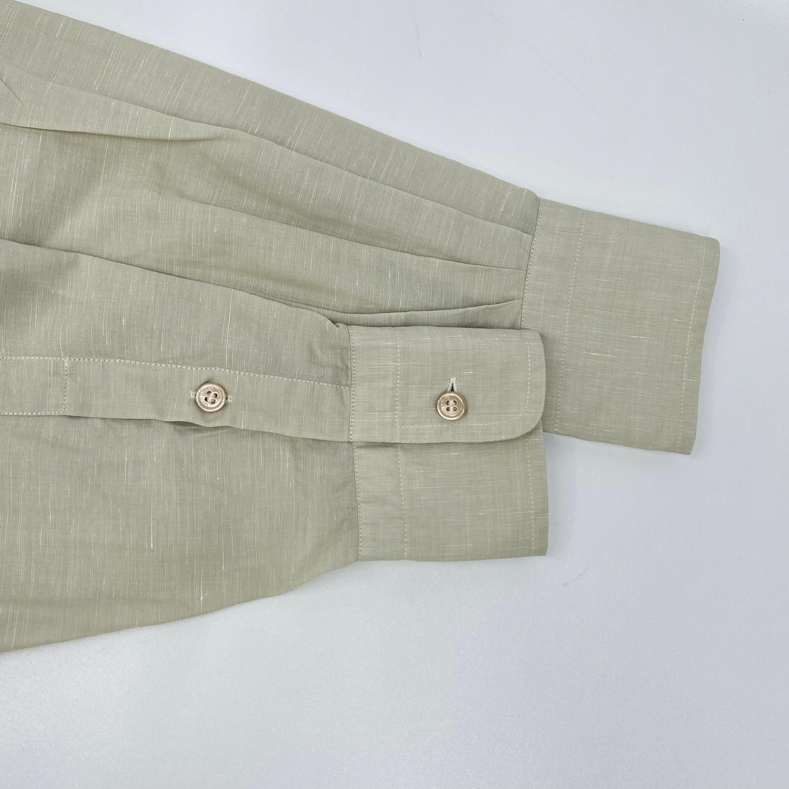 Loro Piana ロロピアーナ FAL1245 ベージュ コットンリネン アンドレシャツ トップス