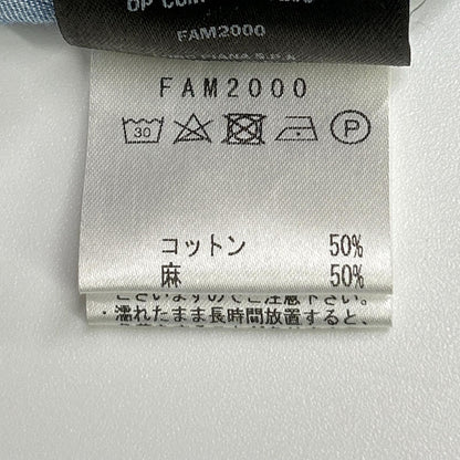Loro Piana ロロピアーナ FAM2000 ライトブルー コットンリネン シャツ トップス