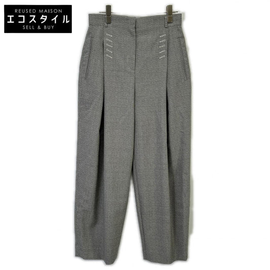 FENDI フェンディ FR6608 24年製 ホワイト×ブラック チェック バレルレックパンツ ボトムス