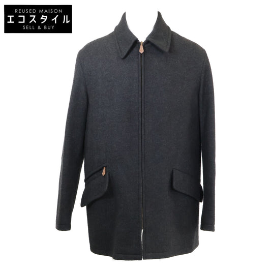 HERMES エルメス 【国内正規】カシミヤ100％ ジップアップ ハーフ コート