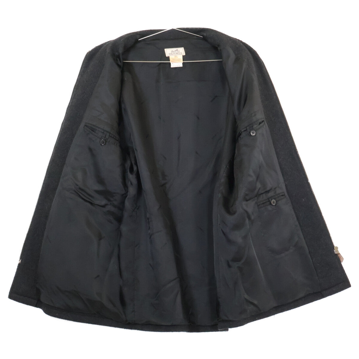 HERMES エルメス 【国内正規】カシミヤ100％ ジップアップ ハーフ コート