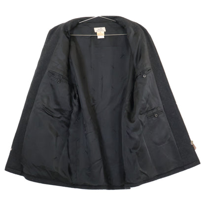 HERMES エルメス 【国内正規】カシミヤ100％ ジップアップ ハーフ コート