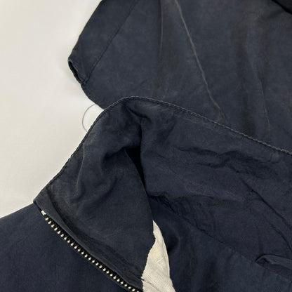 Kiton Kiton navy silk-nylon linen-lined zip-up jacket jacket