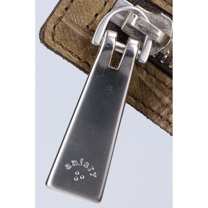 aniary アニアリ 【美品】12-03001 Barchetta Shoulder M 三日月型 バルケッタ ダブルエンボスレザー ショルダーバッグ