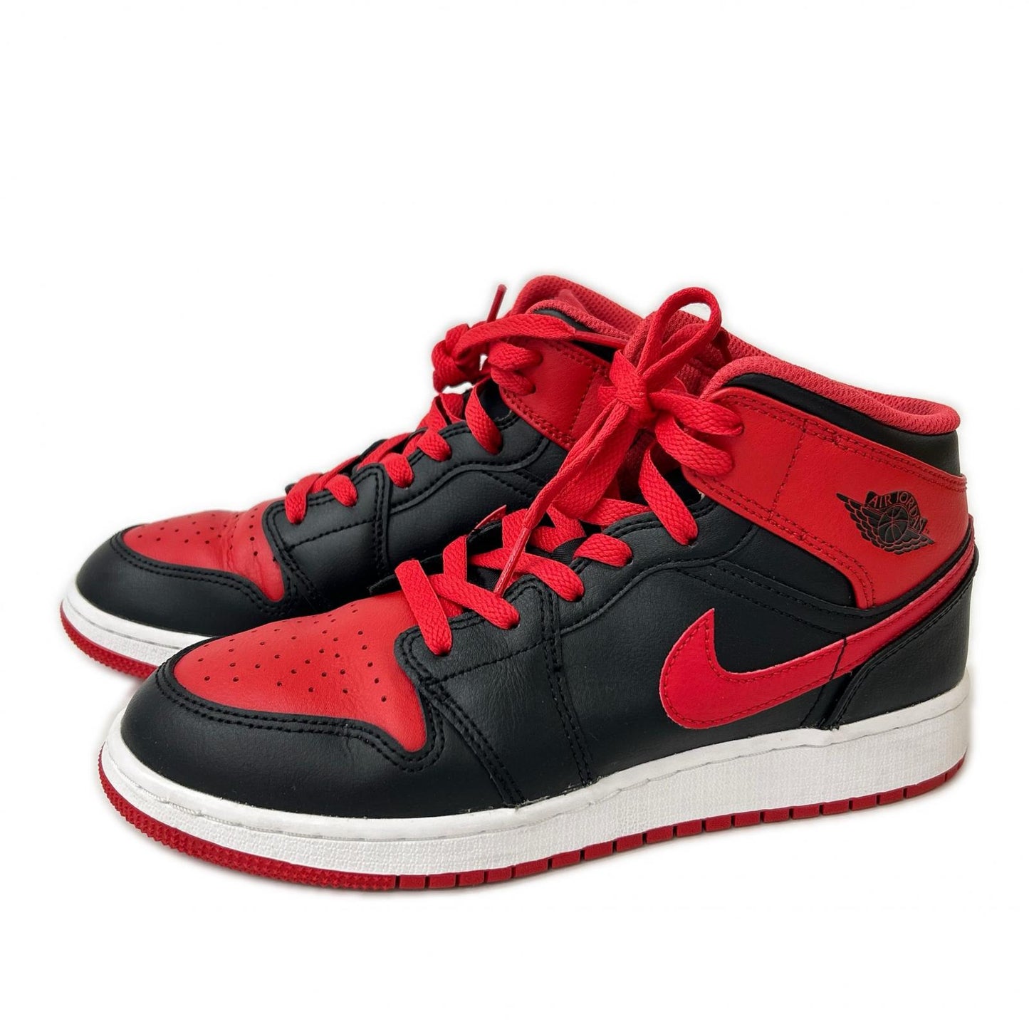 NIKE ナイキ 【新品同様】DQ8423-060 AIR JORDAN 1 MID GS Bred Toe ハイカットスニーカー シューズ
