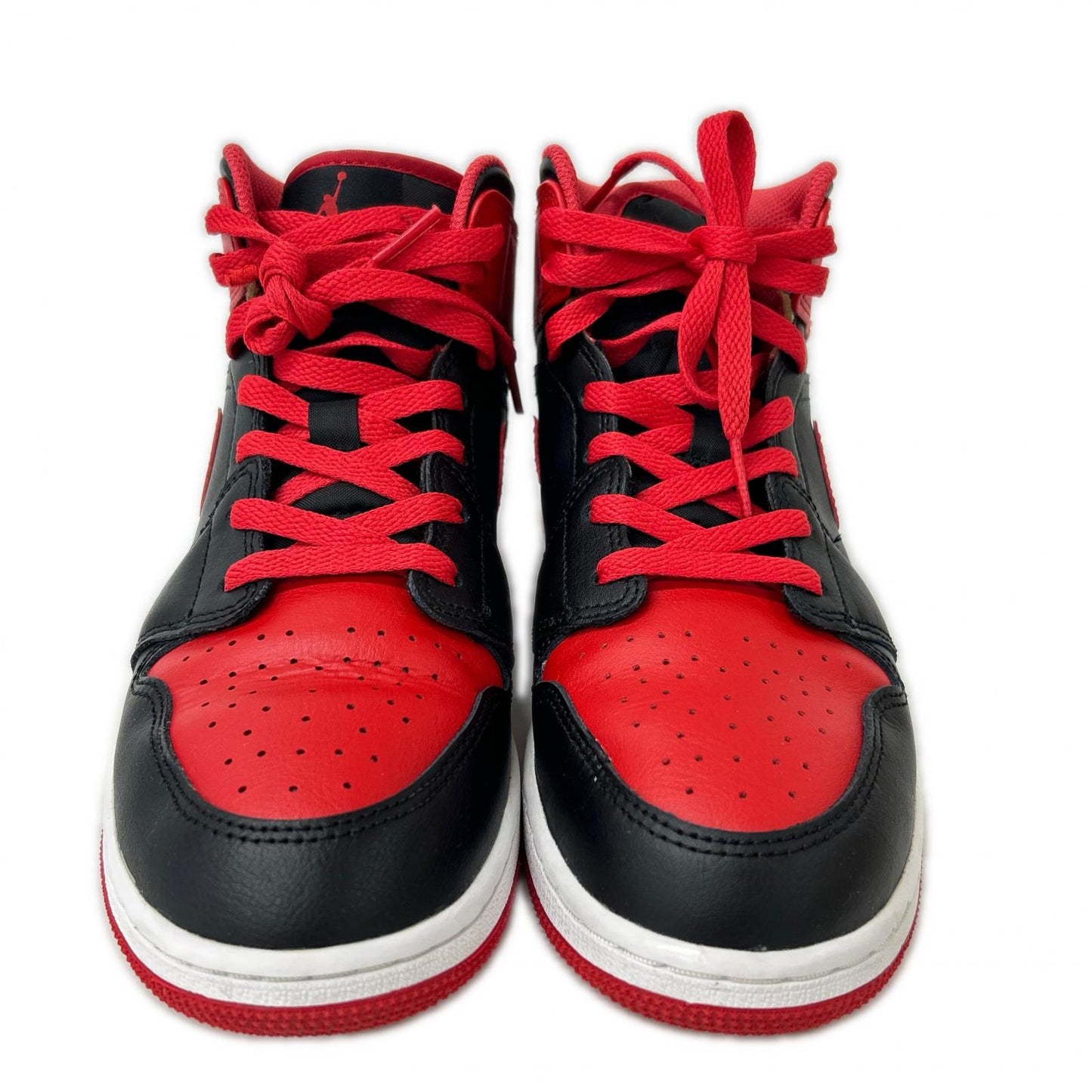 NIKE ナイキ 【新品同様】DQ8423-060 AIR JORDAN 1 MID GS Bred Toe ハイカットスニーカー シューズ