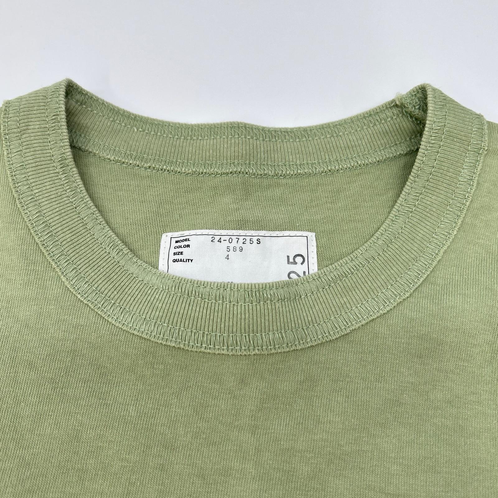 sacai サカイ 【×カーハート】24-0725S グリーン サイドジップポケットTシャツ トップス