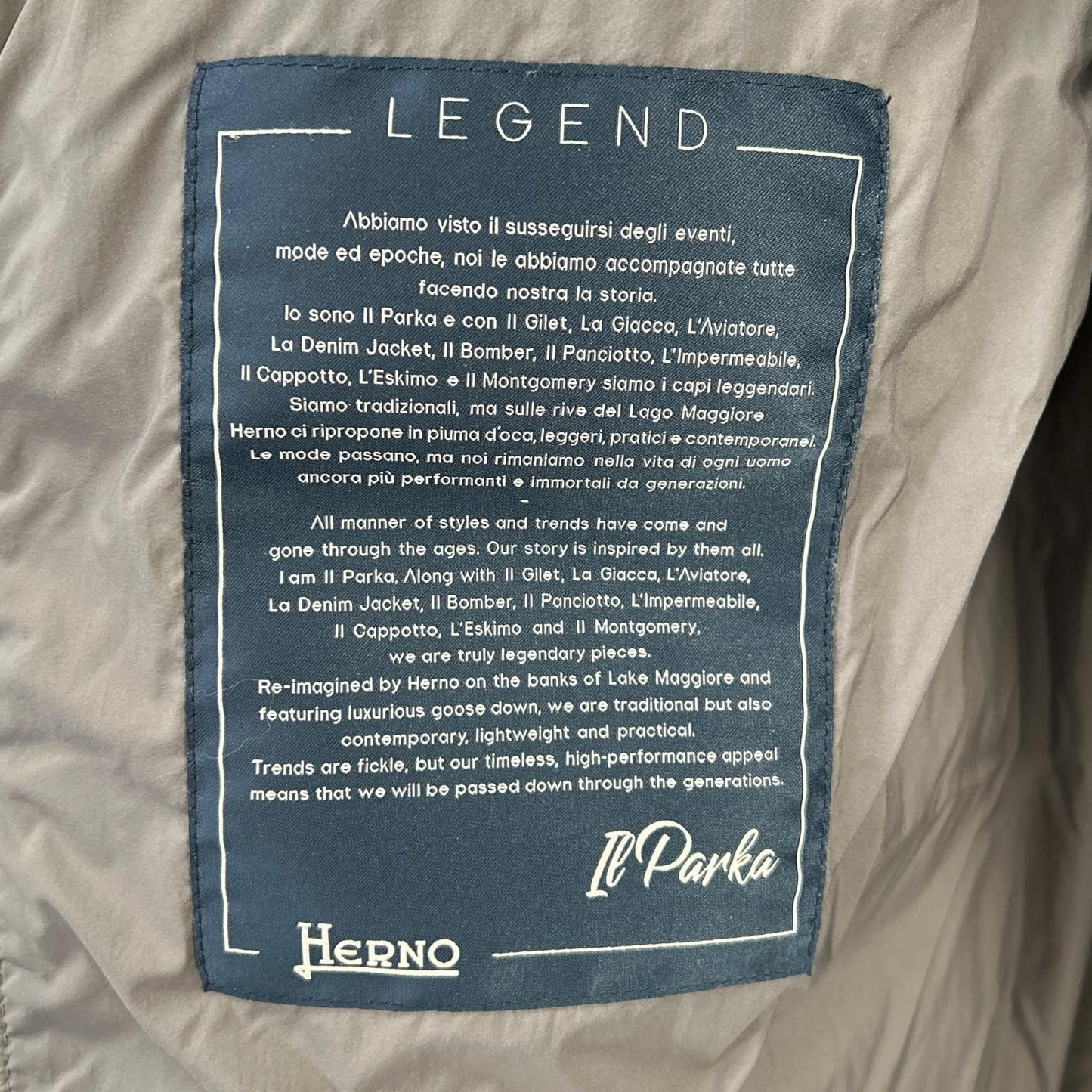 HERNO ヘルノ PI003ULE-19288 ブラウン LEGEND IL PARKA ダウンコート コート