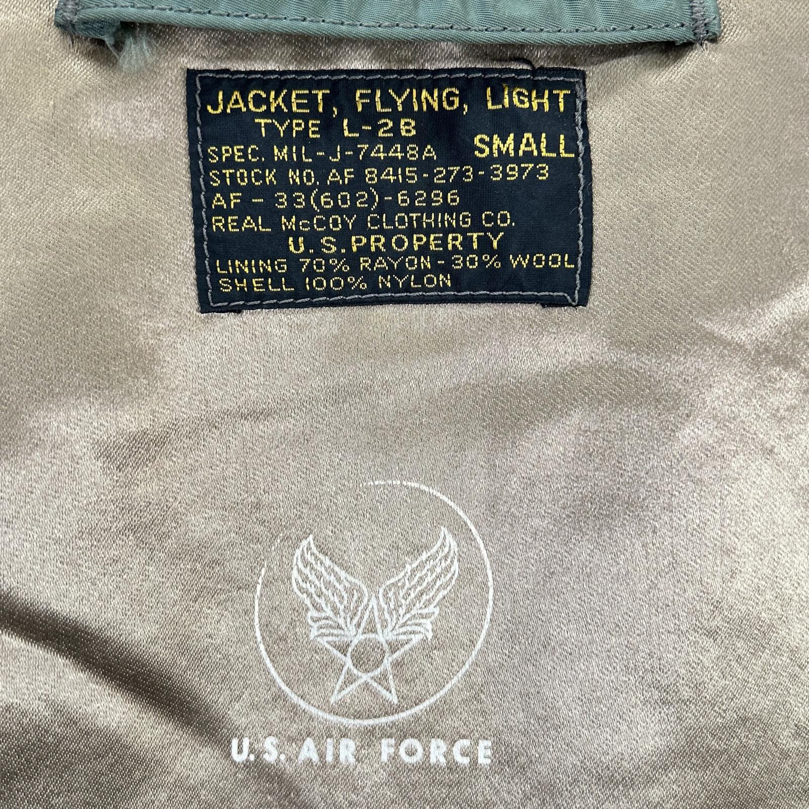 THE REAL MCCOY'S ザリアルマッコイズ MIL-J-7448A 復刻カーキ L-2B フライトジャケット ジャケット