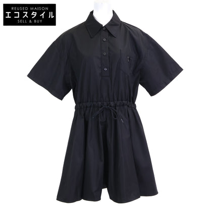 PRADA プラダ 国内正規 25年製 23X731 トライアングルロゴ Re-Nylon 半袖フレアミニドレス ワンピース