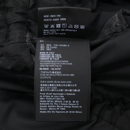 PRADA プラダ 国内正規 25年製 23X731 トライアングルロゴ Re-Nylon 半袖フレアミニドレス ワンピース