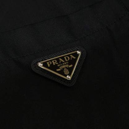 PRADA プラダ 国内正規 25年製 23X731 トライアングルロゴ Re-Nylon 半袖フレアミニドレス ワンピース