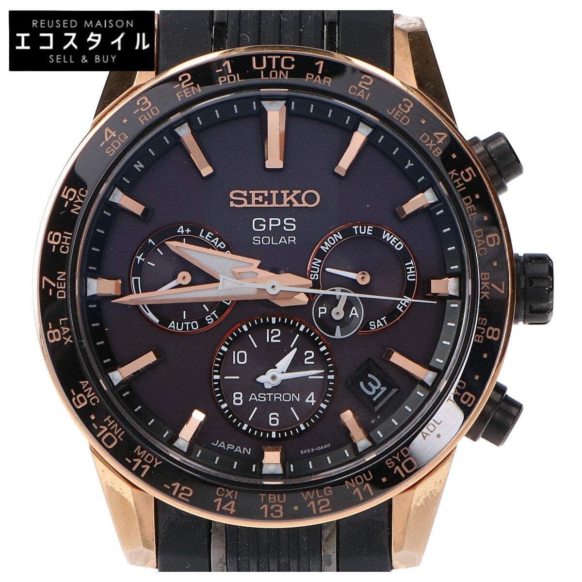 SEIKO セイコー SBXC006 ゴールド×ブラック アストロン GPSソーラーウォッチ 腕時計