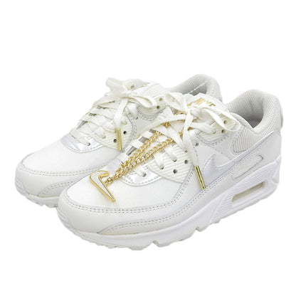 NIKE ナイキ 新品同様 ウィメンズ エア マックス 90 Swoosh Chain レディース サミットホワイト/ダークビートルート 23cm DC1161-100 シューズ