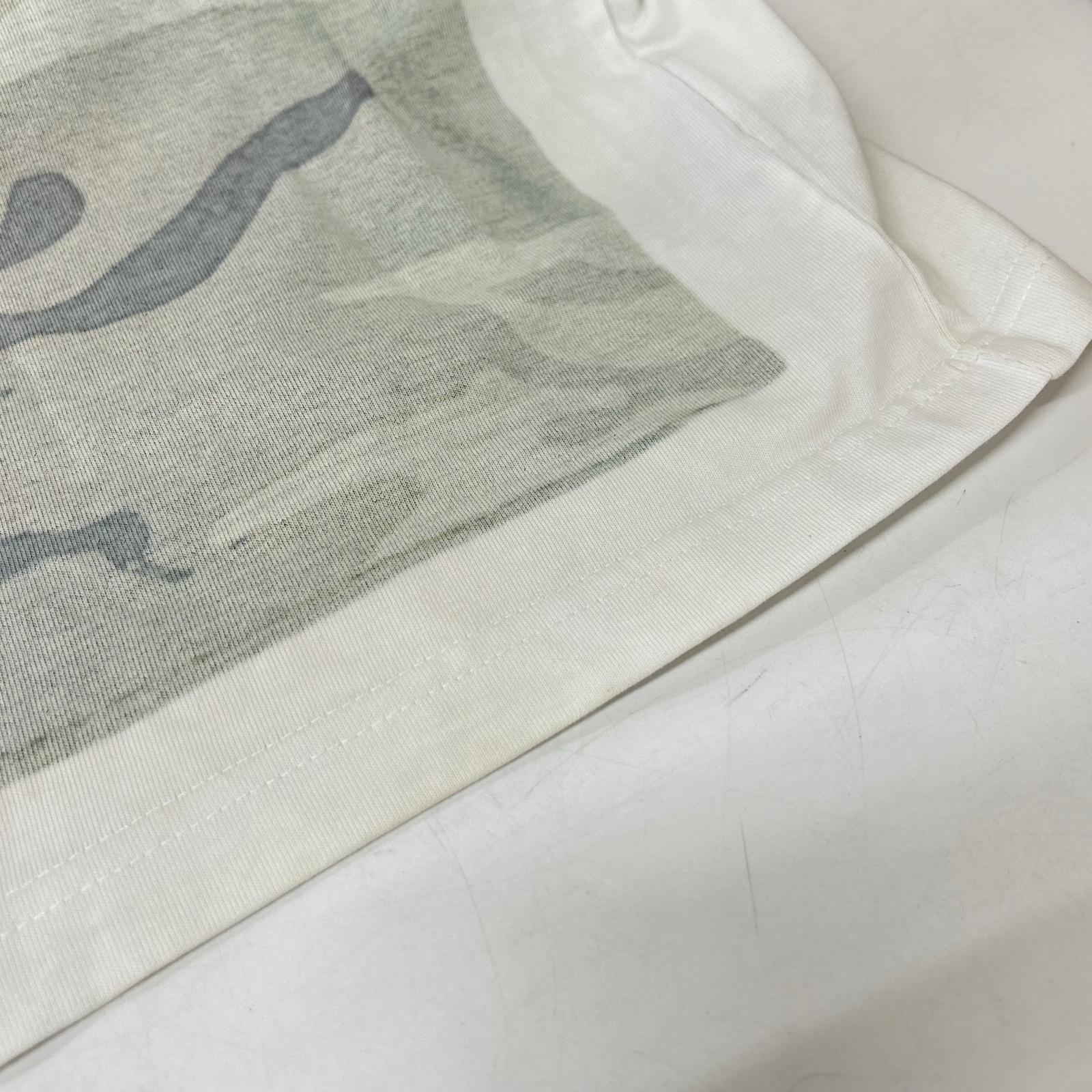 PROJECT G/R プロジェクトジーアール ホワイト×グリーン CAMO TROMPE-L'OEIL T-SHIRT トップス