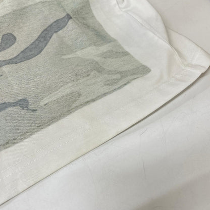 PROJECT G/R プロジェクトジーアール ホワイト×グリーン CAMO TROMPE-L'OEIL T-SHIRT トップス