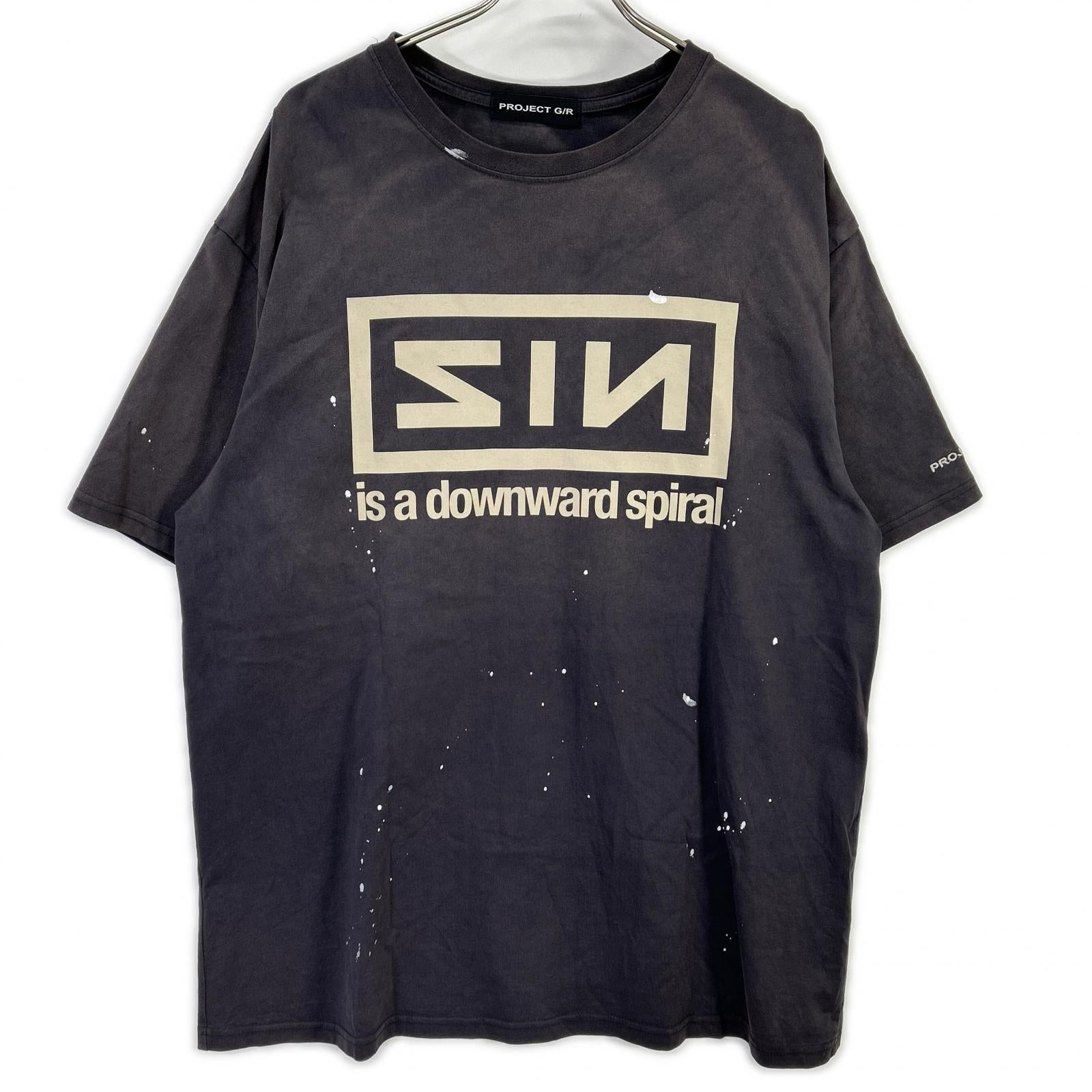 PROJECT G/R プロジェクトジーアール フェードブラック 大阪限定 SIN WASHED T-SHIRT トップス