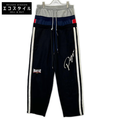 PROJECT G/R プロジェクトジーアール ブラック 3 LAYERED TRACK PANTS ボトムス