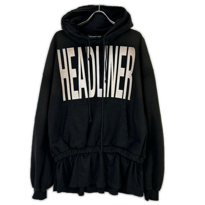 PROJECT G/R プロジェクトジーアール ブラック DOUBLE LAYERED HOODIE トップス