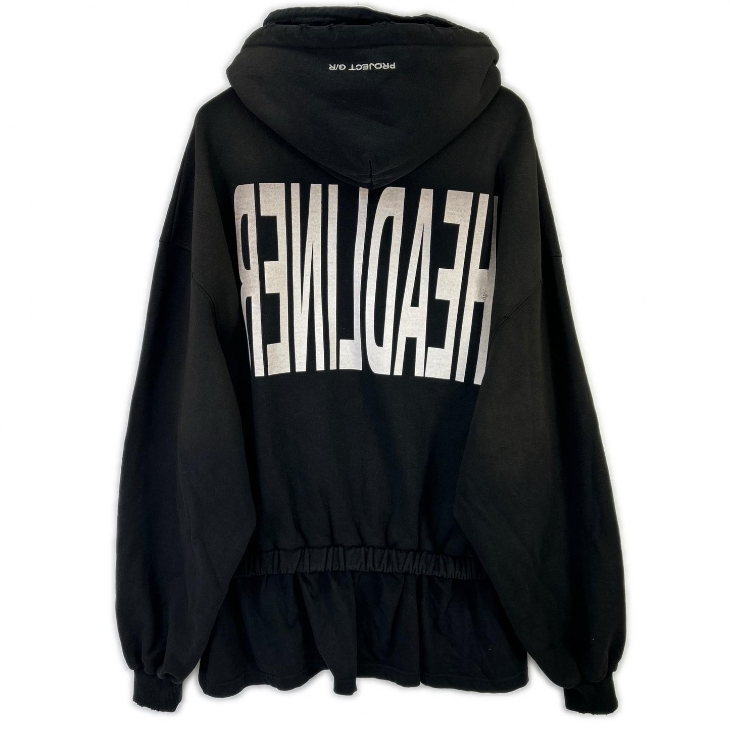 PROJECT G/R プロジェクトジーアール ブラック DOUBLE LAYERED HOODIE トップス
