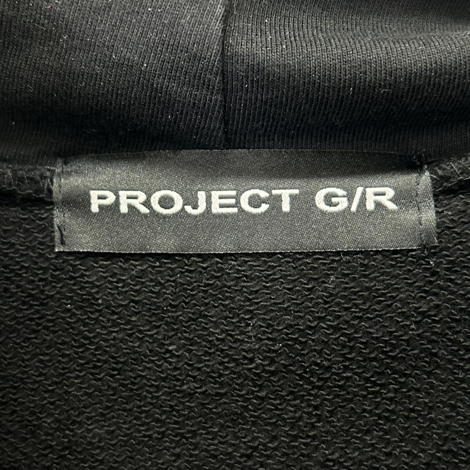 PROJECT G/R プロジェクトジーアール ブラック DOUBLE LAYERED HOODIE トップス