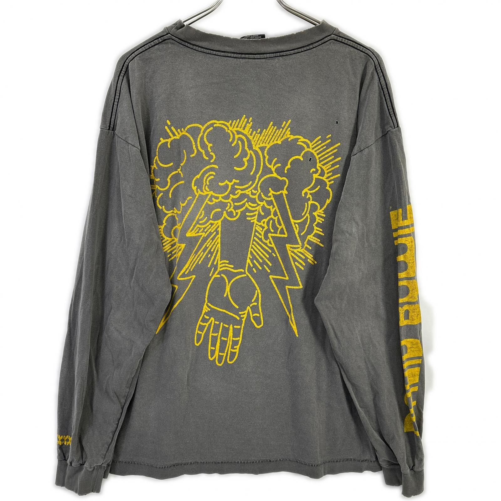 SAINT MICHAEL セントマイケル SM-A22-0000-075 グレー DAVID BOWIE 長袖Tシャツ トップス