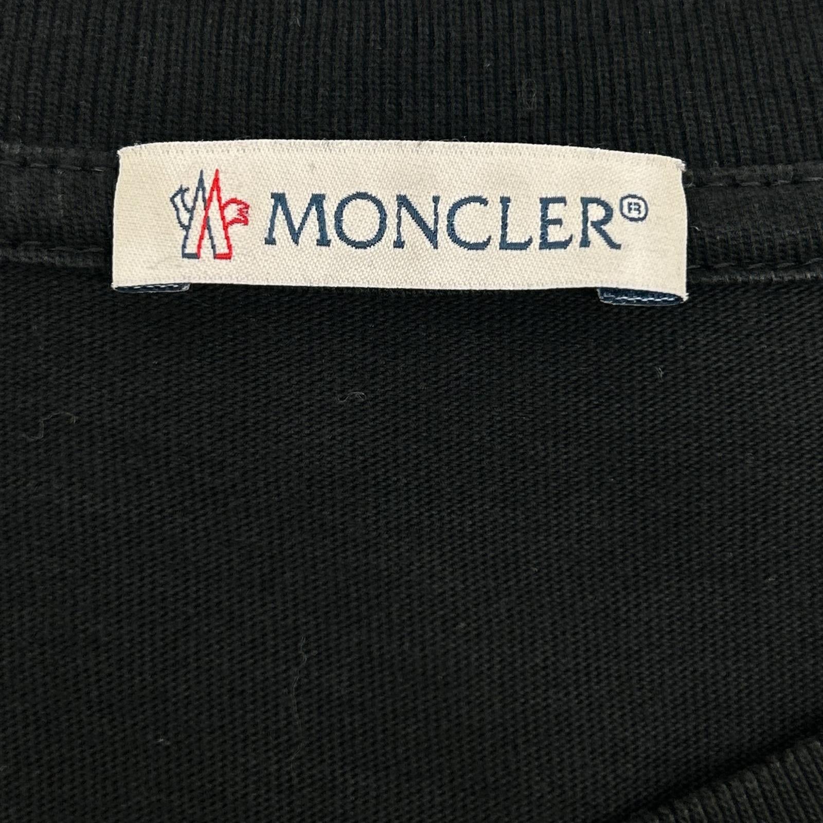 MONCLER モンクレール 23SS ブラック ロゴワッペン 半袖Tシャツ トップス